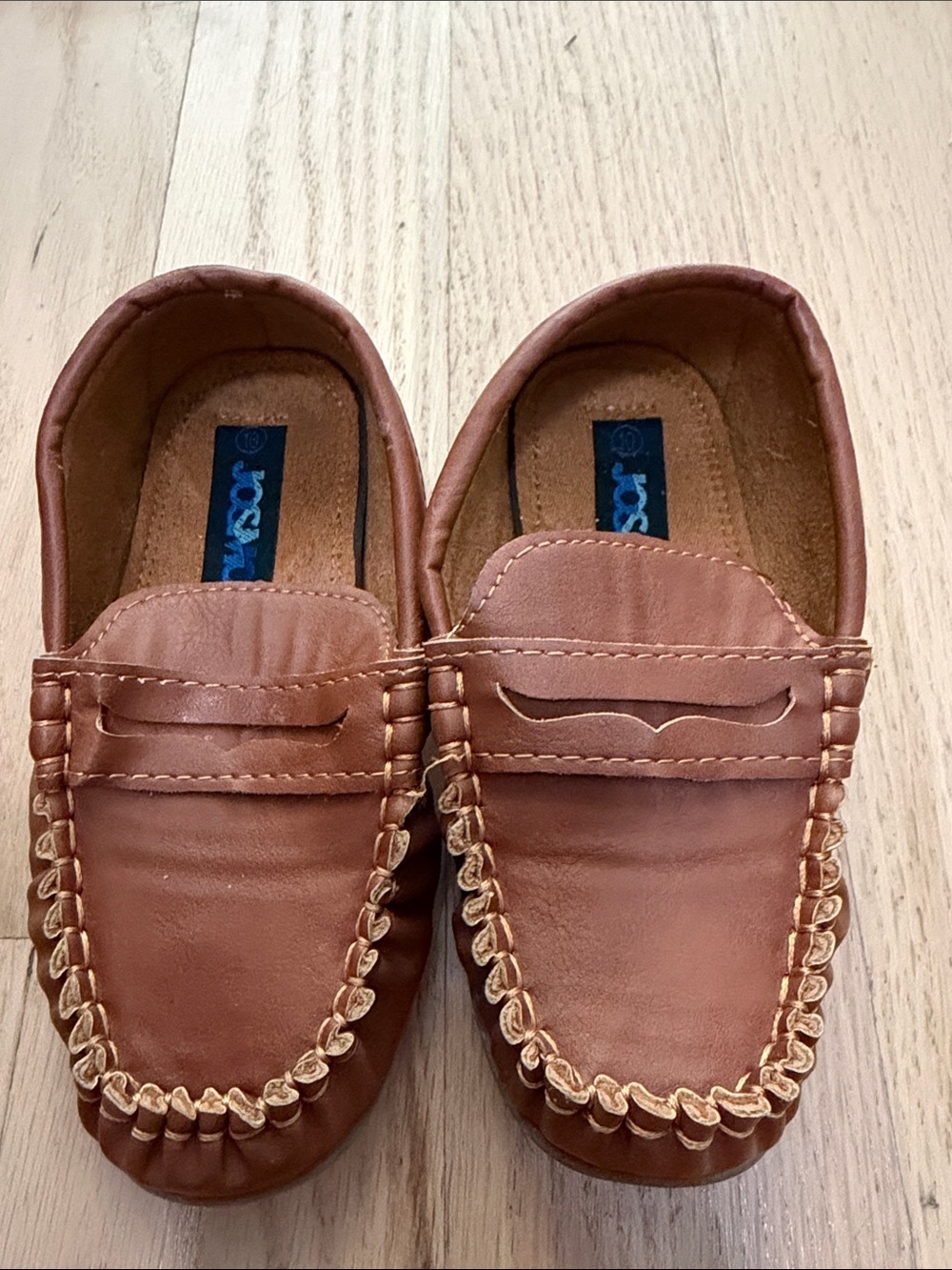 Brown Leather Moccasin Loafers